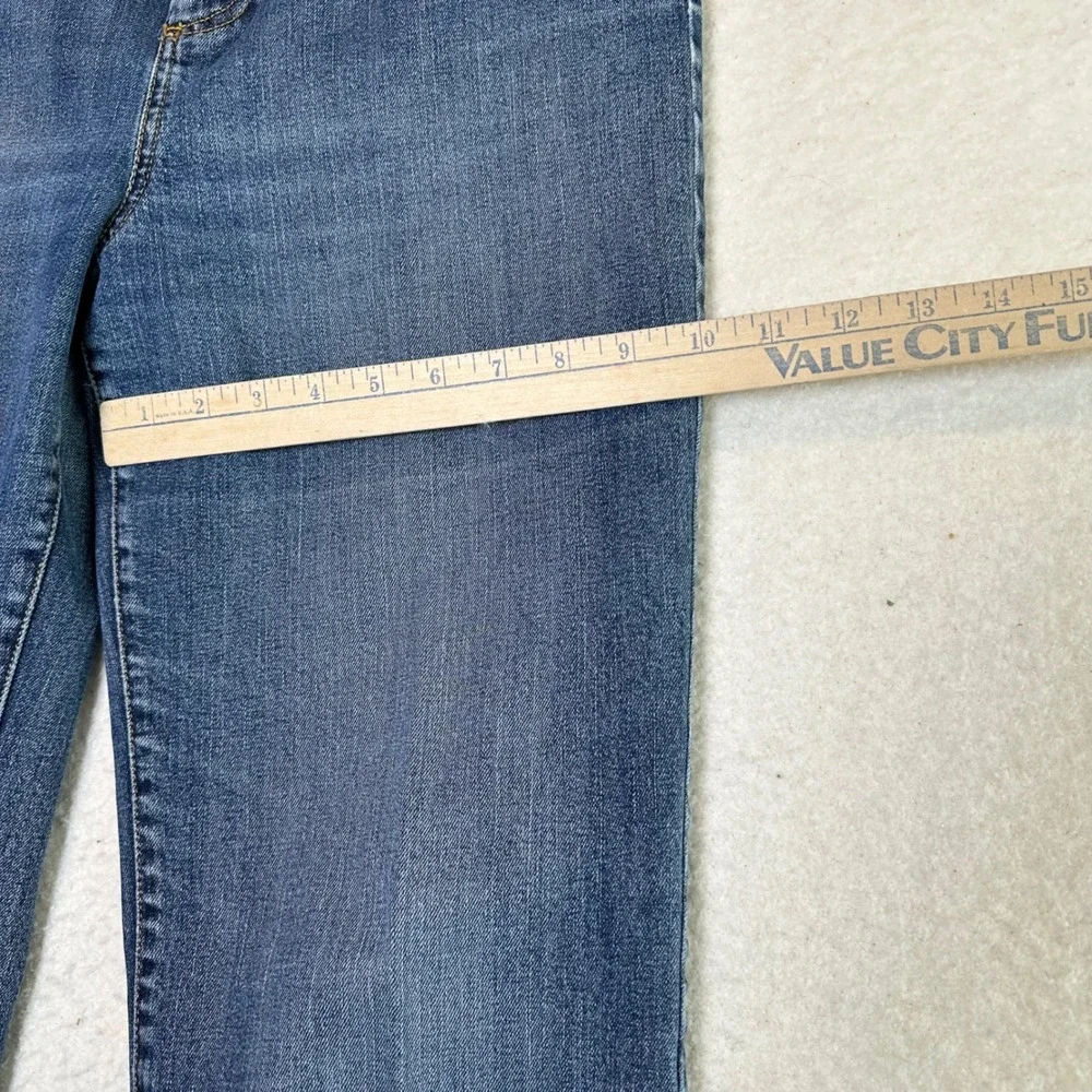 Talbots Womens Blue Straight Leg Jeans Medium Wash‎ Stretch Size 12 Denim Pants